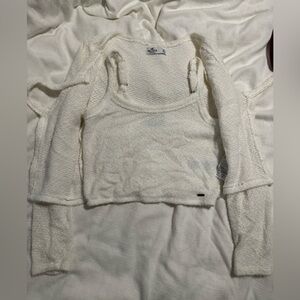 Hollister white sweater set